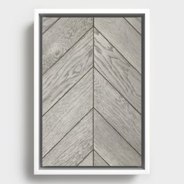 Grey herringbone Framed Canvas