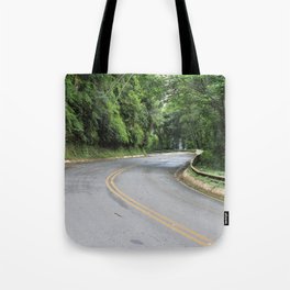 Brazil Photography - Curving Road Going Through The Rain Forest Tote Bag