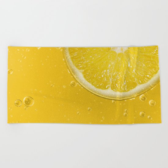 Lemon Thirst Quencher Beach Towel