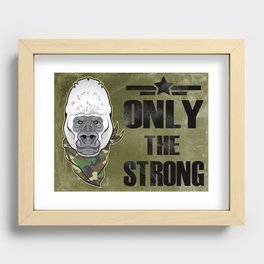 Only The Strong Recessed Framed Print