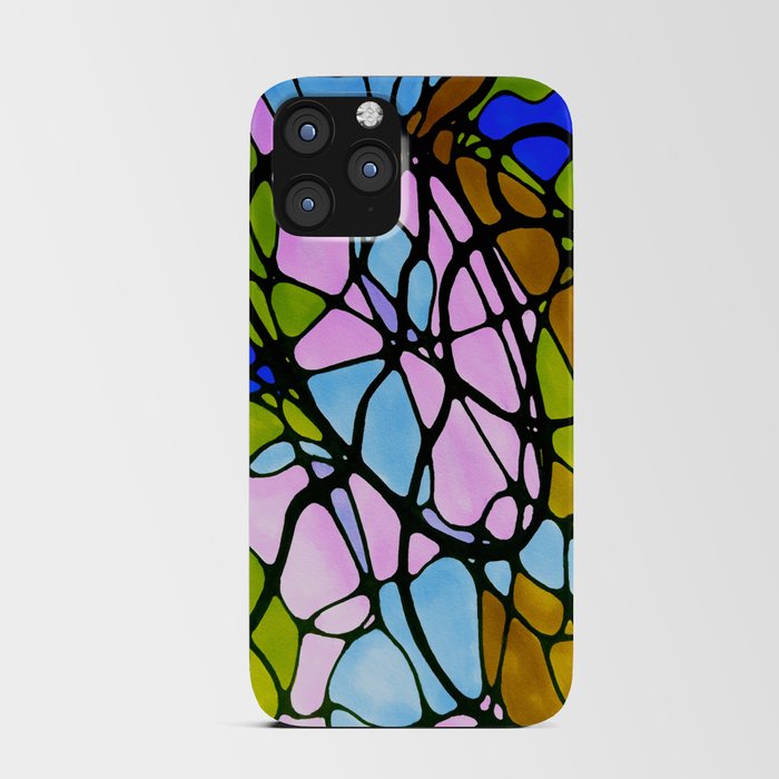 Neurographic pattern with a circles and variety shapes by MariDani iPhone Card Case