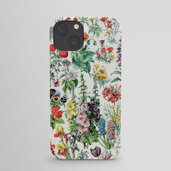 Adolphe Millot - Fleurs A - French vintage poster iPhone Case