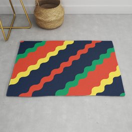 Squiggles Bright & Bold Area & Throw Rug