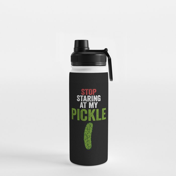 Men Stop Staring At My Pickle Dirty Adult Halloween Costume Water Bottle