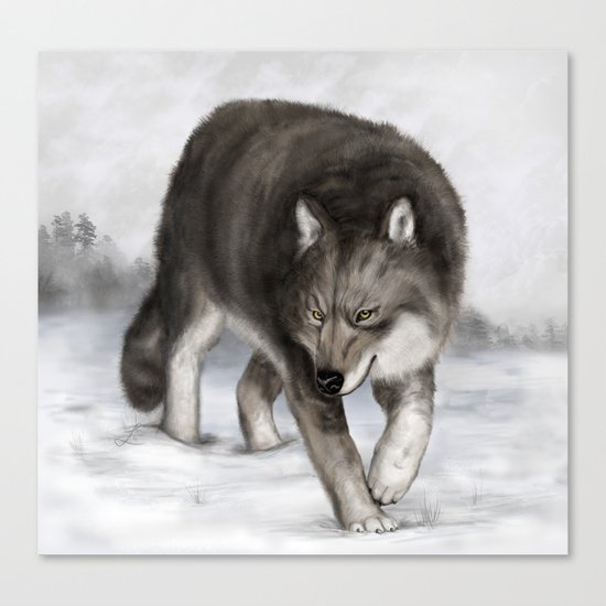 Arctic wolf Canvas Print