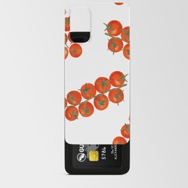 Red tomato branch watercolor pattern print Android Card Case