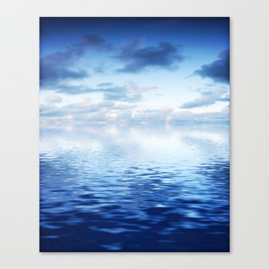 Blue ocean #reflection Canvas Print