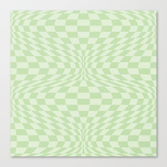 Greens - Optical Game 25 Canvas Print