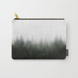 I Don't Give A Fog // Mountain View From A Place Of Reflection Unlocking The Mind Carry-All Pouch | Woodland, Trees, Color, Scandihome, Mistymountain, Mistyforest, Photo, Deciduousforest, Wallpaper, Fogforest 