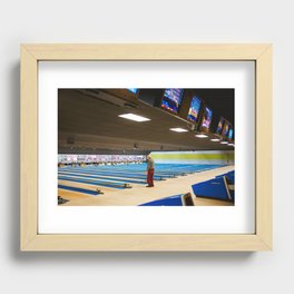 Old Man Bowling Recessed Framed Print