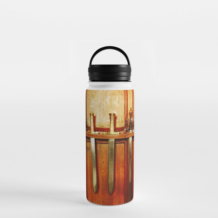 Medieval Castle life | Gold and silver middle-age swords collection | The Armoury Water Bottle