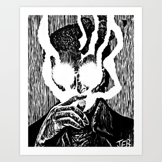 The Smoker Art Print