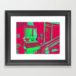 Factory Red Framed Art Print