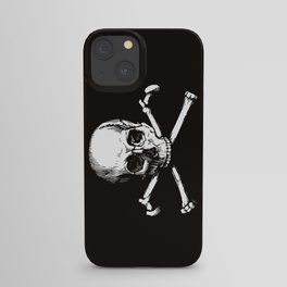 Skull and Crossbones | Jolly Roger | Pirate Flag | Black and White | iPhone Case