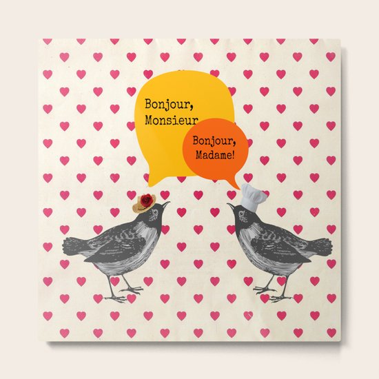 Bonjour! Metal Print