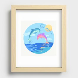 Gemini (dolphins) Recessed Framed Print