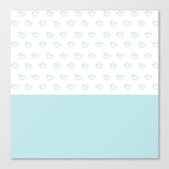 Ducklings Mint Canvas Print