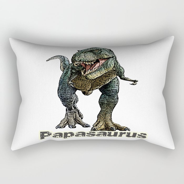 Papasaurus T-Rex Fathers Day Design Rectangular Pillow