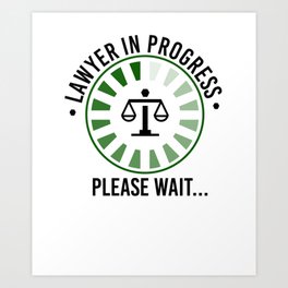 Novelty Undergraduate Upcoming Legal Practitioner attorney Humorous Legislation Academy Art Print