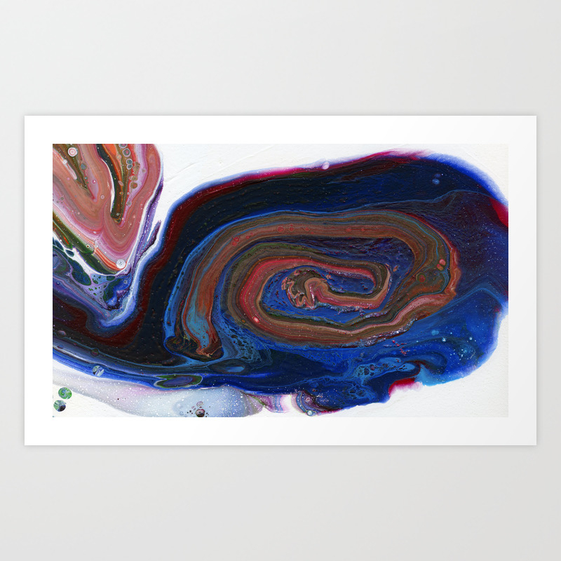 Fluid Acrylic Viii Negative Space Fluid Pour Painting Art Print By Printpix Society6