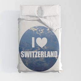 I Love Switzerland Duvet Cover