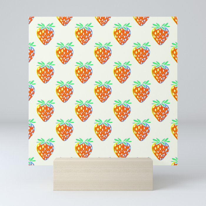 Vibrant Strawberries Mini Art Print