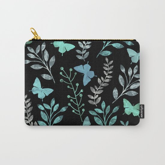 Watercolor flowers & butterflies IV Carry-All Pouch