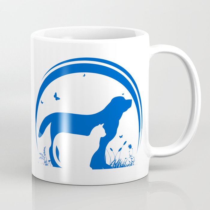 Dog And Cat And Nature Silhouette Coffee Mug By Marios Society6