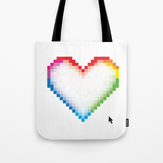 Pixel Love Tote Bag