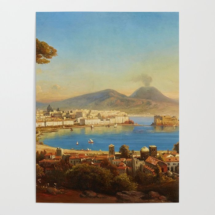The Bay of Naples, Italy by Gustav Zick Poster