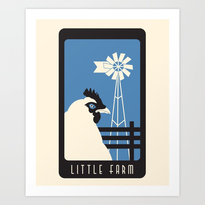 Little Farm Travel Poster Art Print
