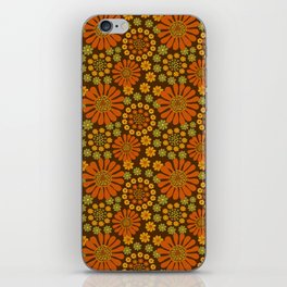 Crazy Daisy Brown and green iPhone Skin