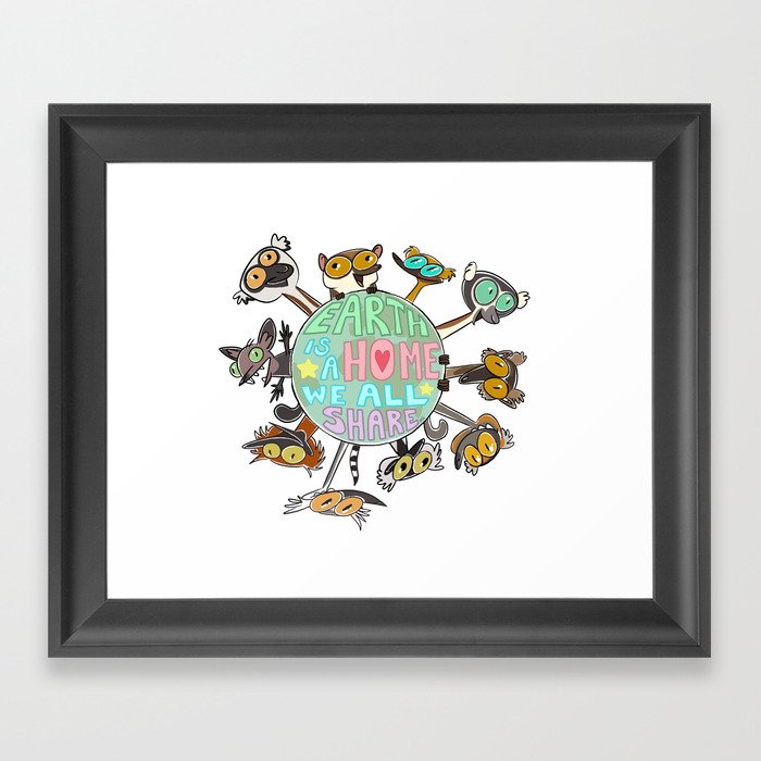 Earth Is a Home We All Share Framed Art Print