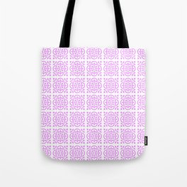 Art Deco Style Repeat Pattern Lilac Pink Tote Bag