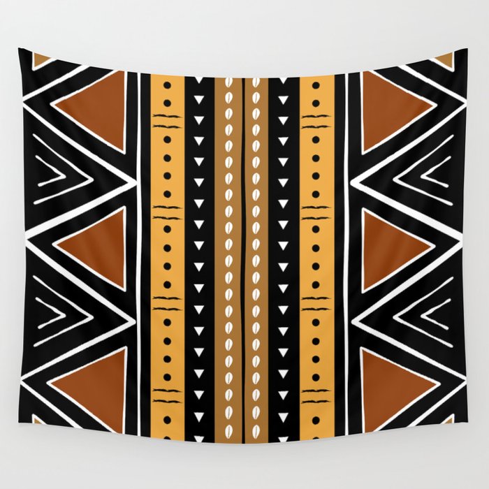 Nice African Bogolan Mud Cloth Fabric Design Wall Tapestry