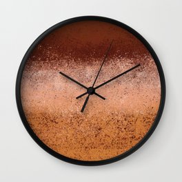 Earth Breeze Organic Wall Texture_Mauve & Ochre Rust Palette_Abstract  Wall Clock