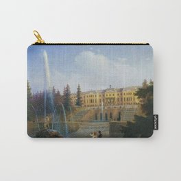 View of the Big Cascade in Petergof and the Great Palace of Petergof by Ivan Aivazovsk Carry-All Pouch | Palace, Palacegrounds, Petergof, Beautifullandscape, Landscape, Painting, Ivanaivazovsk, Print, Beautifulscenery, Fountain 