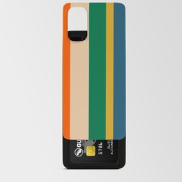 Retro Modern Vertical Stripe Pattern in Vintage Colors Android Card Case