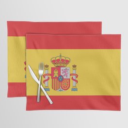 Spain Flag Print Spanish Country Pride Patriotic Pattern Placemat