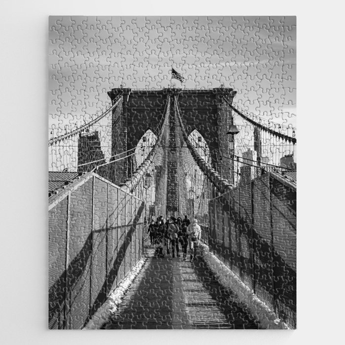 Brooklyn Bridge Black and White Jigsaw Puzzle