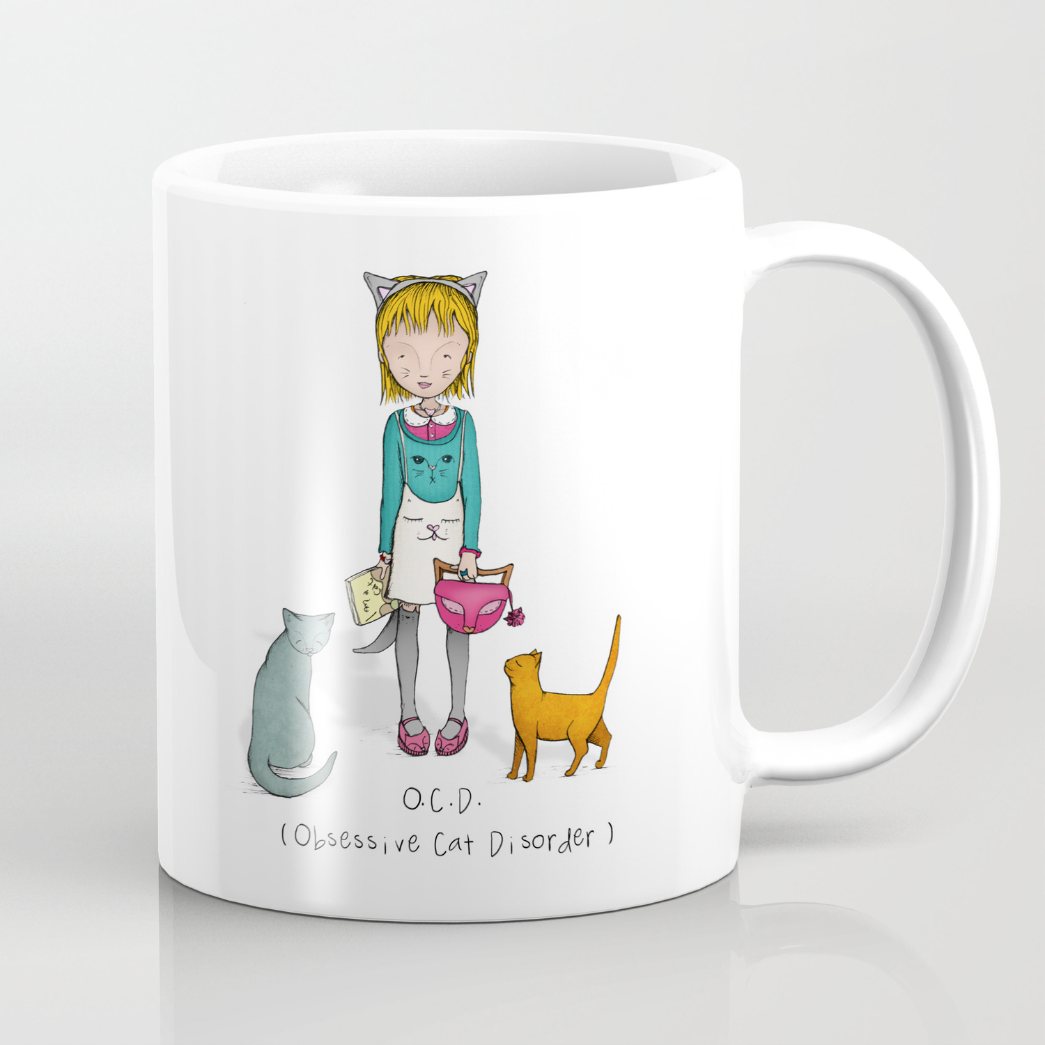 Ocd Obsessive Cat Disorder Crazy Cat Lady Coffee Mug By