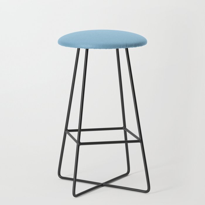 Sky Blue bright light pastel solid color modern abstract pattern  Bar Stool