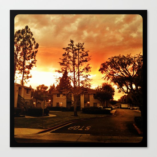 Sky at dusk. Canvas Print