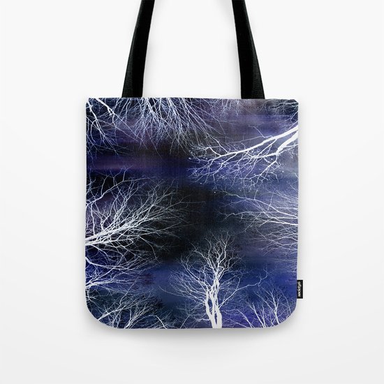 Abstract Midnight Trees Tote Bag