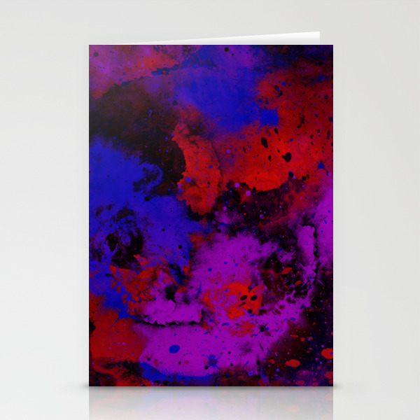Colour Warfare Abstract Red Blue Black And Purple Painting