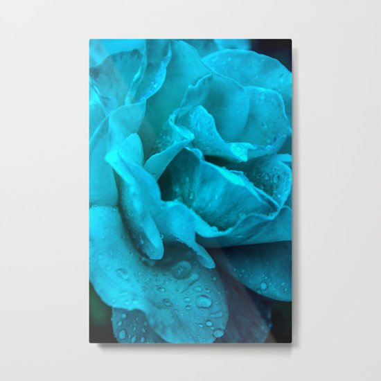 Blue Drops Metal Print