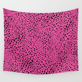 Pink Cheetah skin spots. Animal print  pattern design. Digital Painting Illustration Background Wall Tapestry