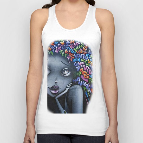 girl letters grafitti Unisex Tank Top