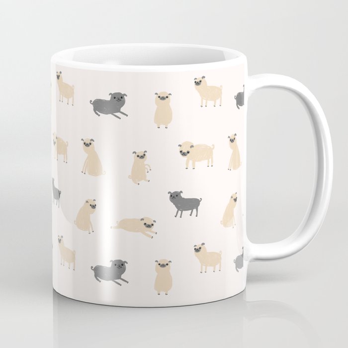 Pug Pattern Coffee Mug