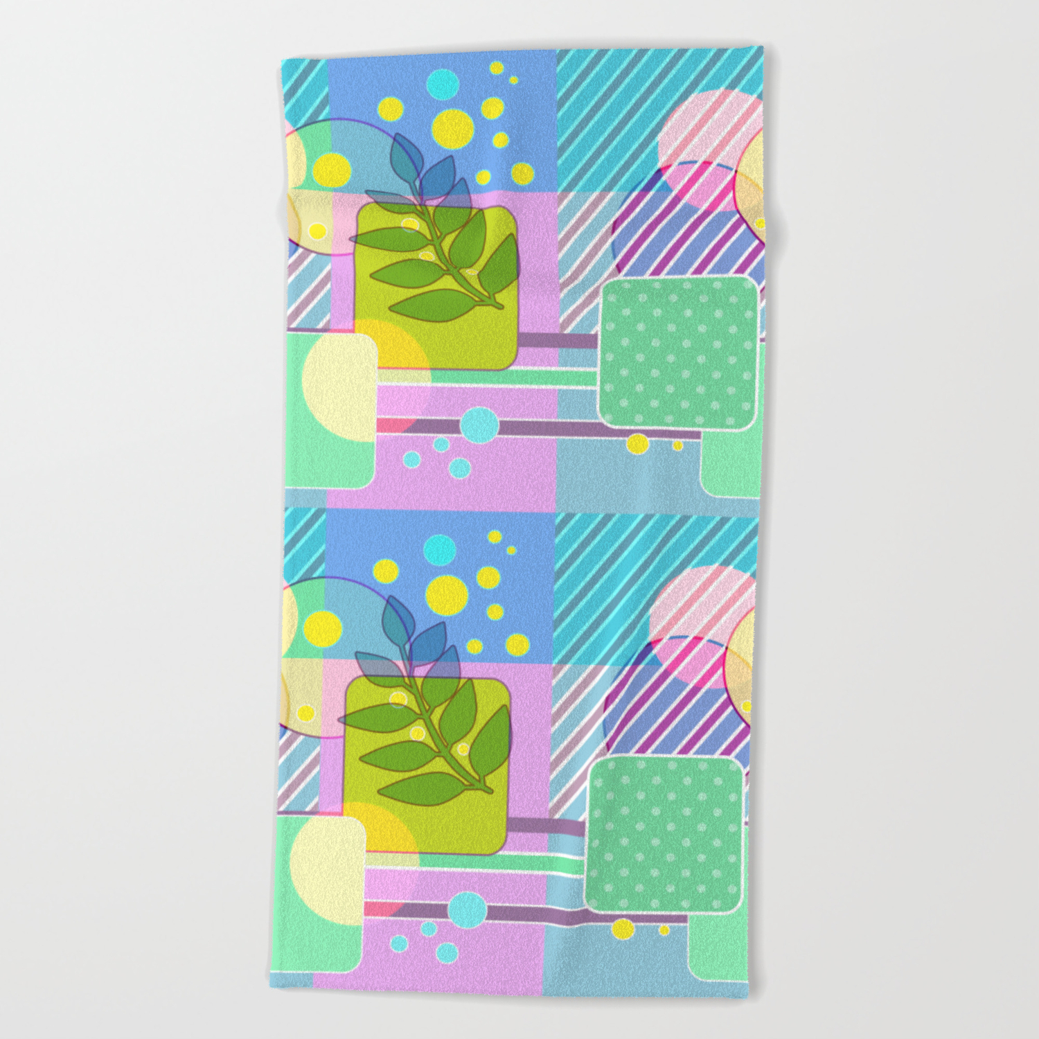 An Abstract Painting Good Morning Beach Towel By Fuzzyfox85